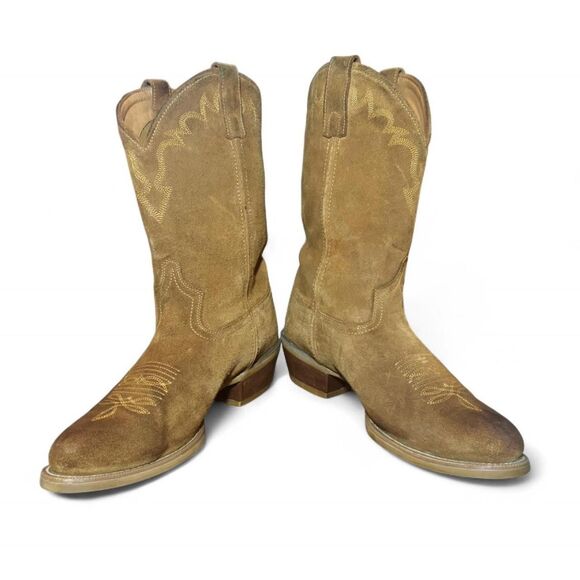 Laredo Other - Laredo Men’s Western Boots 9.5 EW Tan Suede Leather Cowboy Round Toe